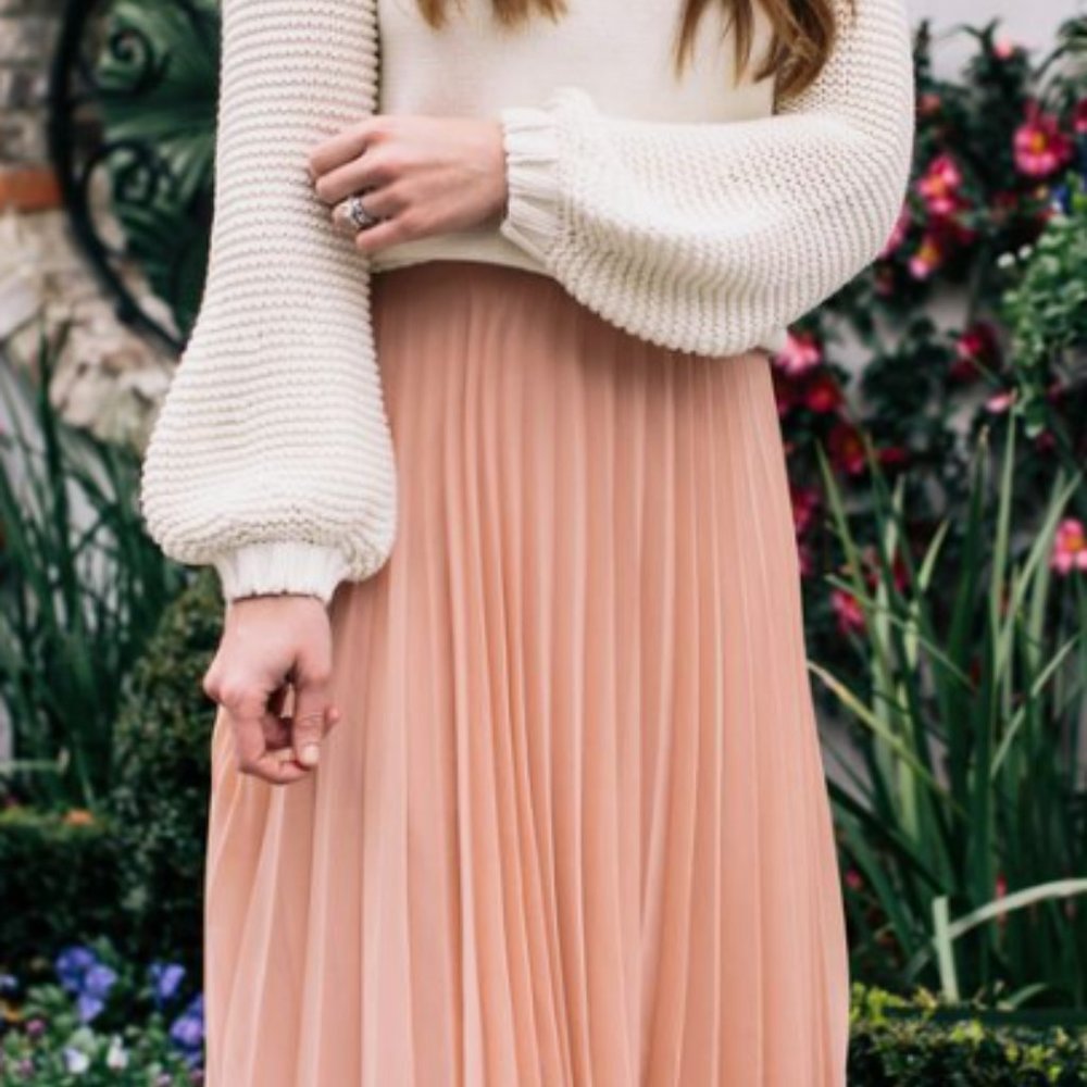 Forever21 Pink Pleated Skirt
